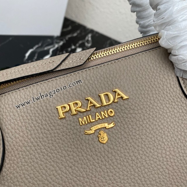 Prada專櫃新款雙肩帶手提包 1BA111 普拉達鹿皮紋牛皮女款肩背包 csp1695